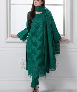 Mariab Emerald Green Embroidered Cotton Lawn Suit Mbds-Ef2508Bg 10 Ds 8B Emrald Greeng Imanistudio.com