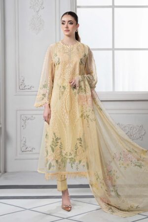 Mariab Lemon Embroidered Organza Suit Mbds-Ef2509Al