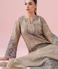 3 Pcs Luxury Pret Milky Coffee Embroidered Cotton Lawn Suit Mbdw-Ea25121Mc 10 Dw Ea25121Coffeeb Imanistudio.com