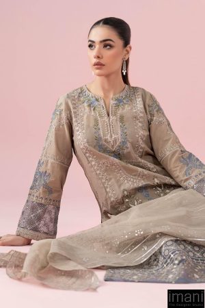 3 Pcs Luxury Pret Milky Coffee Embroidered Cotton Lawn Suit Mbdw-Ea25121Mc 10 Dw Ea25121Coffeeb Imanistudio.com