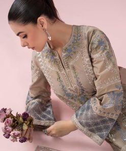 3 Pcs Luxury Pret Milky Coffee Embroidered Cotton Lawn Suit Mbdw-Ea25121Mc 11 Dw Ea25121Coffeec Imanistudio.com