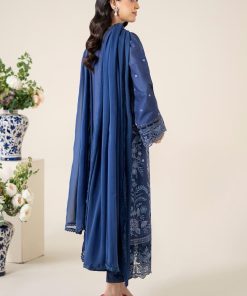 3 Pcs Luxury Pret Blue Embroidered Cotton Lawn Suit Mbdw-Ea2521Bl 14 Dw Ea2521Blue Imanistudio.com