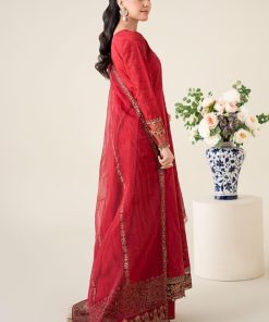 3 Pcs Luxury Pret Red Embroidered Cotton Lawn Suit Mbdw-Ea2565Rl 9 Dw Ea2565Red Imanistudio.com