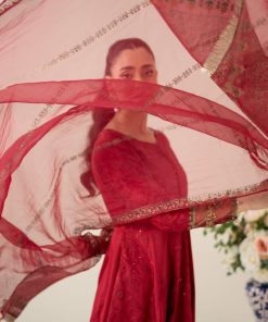 3 Pcs Luxury Pret Red Embroidered Cotton Lawn Suit Mbdw-Ea2565Rl 11 Dw Ea2565Reda Imanistudio.com
