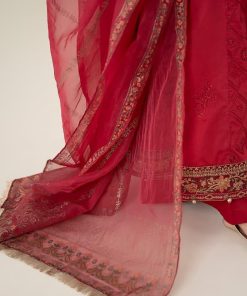 3 Pcs Luxury Pret Red Embroidered Cotton Lawn Suit Mbdw-Ea2565Rl 13 Dw Ea2565Redd Imanistudio.com