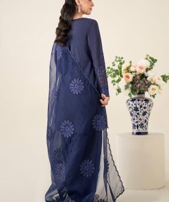 3 Pcs Luxury Pret Blue Embroidered Dobby Lawn Suit Mbdw-Ea2568Bd 14 Dw Ea2568Bluea Imanistudio.com