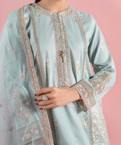 3 Pcs Luxury Pret Ferozi Embroidered Dobby Lawn Suit Mbdw-Ea2581Fd 11 Dw Ea2581Ferozid Imanistudio.com