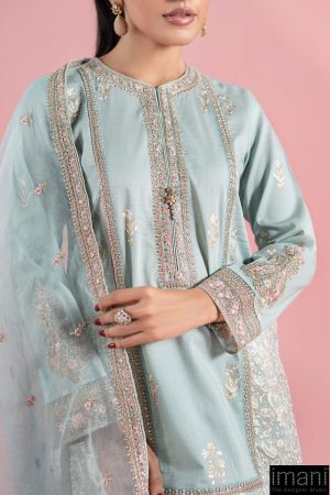 3 Pcs Luxury Pret Ferozi Embroidered Dobby Lawn Suit Mbdw-Ea2581Fd 11 Dw Ea2581Ferozid Imanistudio.com