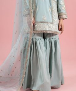 3 Pcs Luxury Pret Ferozi Embroidered Dobby Lawn Suit Mbdw-Ea2581Fd 14 Dw Ea2581Ferozie Imanistudio.com