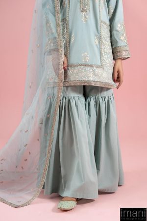 3 Pcs Luxury Pret Ferozi Embroidered Dobby Lawn Suit Mbdw-Ea2581Fd 14 Dw Ea2581Ferozie Imanistudio.com