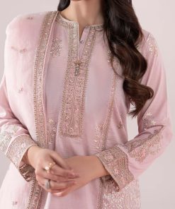 3 Pcs Luxury Pret Pink Embroidered Dobby Lawn Suit Mbdw-Ea2581Pk 10 Dw Ea2581Pinkd Imanistudio.com