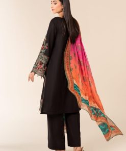 3 Pcs Luxury Pret Black Embroidered Dobby Lawn Suit Mbdw-Ea2506Bk 12 Dw Ef2506Blacka Imanistudio.com