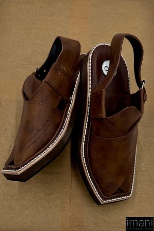 Preimium Leather Shaded Brown Peshawari Kaptaan Chappal Kap-2502Sb 15 Kap2502A Imanistudio.com