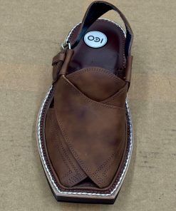 Preimium Leather Shaded Brown Peshawari Kaptaan Chappal Kap-2502Sb 23 Kap2502C Imanistudio.com