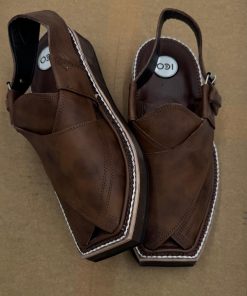 Preimium Leather Shaded Brown Peshawari Kaptaan Chappal Kap-2502Sb 21 Kap2502E Imanistudio.com