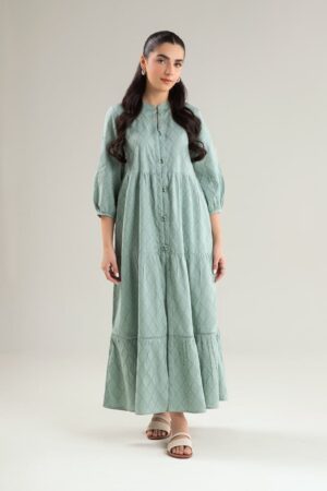1Pc Aqua Breeze Dobby Viscose Dress MB-CS2538AB