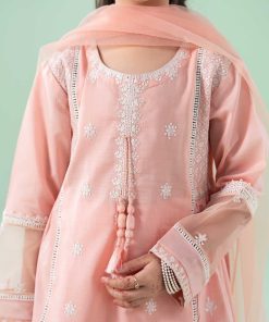 Mariab Kids Peachy Pink Embroidered Dobby Lawn Suit Mbkd-Ef2501Pp 9 Mkd Ea2501Pinkc Imanistudio.com
