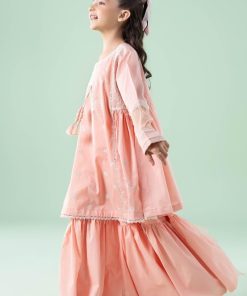 Mariab Kids Peachy Pink Embroidered Dobby Lawn Suit Mbkd-Ef2501Pp 8 Mkd Ea2501Pinkf Imanistudio.com