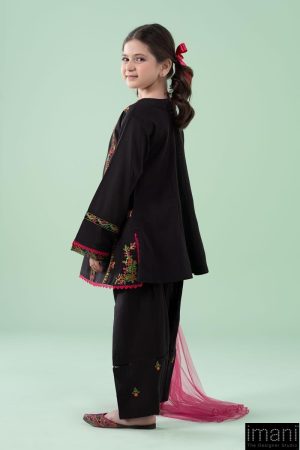 Mariab Kids Black Embroidered Dobby Lawn Suit Mbkd-Ea2505Bd 12 Mkd Ea2505Blacka Imanistudio.com