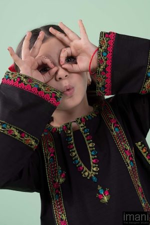 Mariab Kids Black Embroidered Dobby Lawn Suit Mbkd-Ea2505Bd 11 Mkd Ea2505Blackc Imanistudio.com