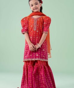 MariaB Kids Fuchsia Pink Embroidered Lawn Suit MBKD-EF2518FP
