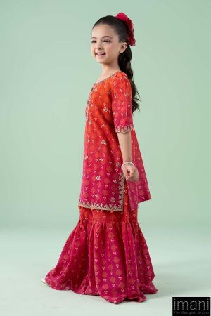 Mariab Kids Fuchsia Pink Embroidered Lawn Suit Mbkd-Ef2518Fp 8 Mkd Ea2518Pinkf Imanistudio.com