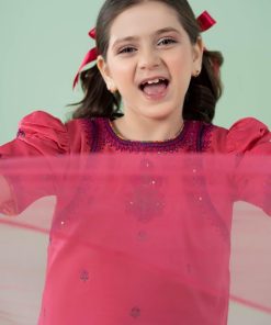 Mariab Kids Fuchsia Pink Embroidered Cotton Lawn Suit Mbkd-Ef2520Fp 11 Mkd Ea2520Pinkb Imanistudio.com