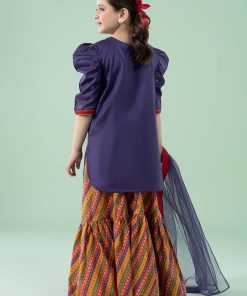 Mariab Kids Purple Embroidered Cotton Lawn Suit Mbkd-Ef2520Pl 12 Mkd Ea2520Purplea Imanistudio.com