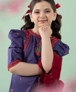 Mariab Kids Purple Embroidered Cotton Lawn Suit Mbkd-Ef2520Pl 11 Mkd Ea2520Purplec Imanistudio.com