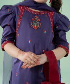 Mariab Kids Purple Embroidered Cotton Lawn Suit Mbkd-Ef2520Pl 9 Mkd Ea2520Purpled Imanistudio.com