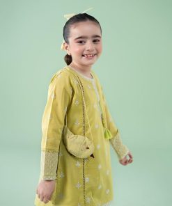 Mariab Kids Lime Green Embroidered Dobby Lawn Suit Mbkd-Ef2541Lg 11 Mkd Ea2541Green Imanistudio.com