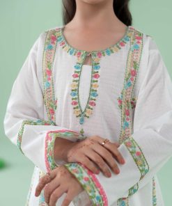Mariab Kids White Embroidered Dobby Lawn Suit Mbkd-Ea2542Wd 12 Mkd Ea2542Whitec Imanistudio.com
