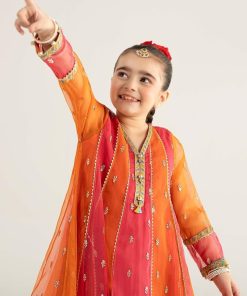 Mariab Kids Orange Embroidered Organza Suit Mbks-Ea2541Og 12 Mks Ea2541Oringea Imanistudio.com