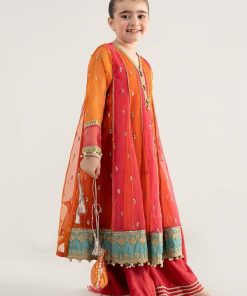 Mariab Kids Orange Embroidered Organza Suit Mbks-Ea2541Og 10 Mks Ea2541Oringeg Imanistudio.com