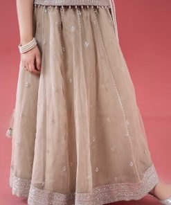 Mariab Kids Simply Taupe Embroidered Raw Silk &Amp; Organza Skirt Suit Mbks-Ef246St 10 Mks Ea2546Cloudymousec Imanistudio.com