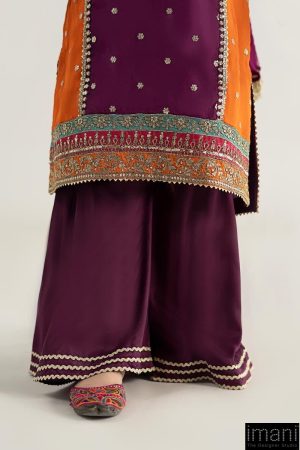 Mariab Kids Purple Embroidered Organza Suit Mbks-Ef2547Pl 13 Mks Ea2547Purplec Imanistudio.com