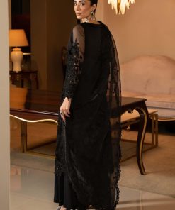Luxury Formal Black Embroidered Organza Suit Mbsf-Ef2504Bk 24 Sf Ef2404Black Imanistudio.com