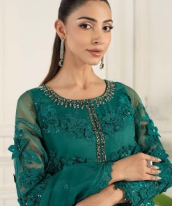 Luxury Formal Green Embroidered Organza Suit Mbsf-Ef2504Gn 10 Sf Ef2504 Greenc Imanistudio.com