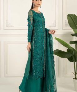 Luxury Formal Green Embroidered Organza Suit Mbsf-Ef2504Gn 8 Sf Ef2504 Greenf Imanistudio.com