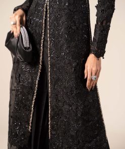 Luxury Formal Black Embroidered Organza Suit Mbsf-Ef2504Bk 21 Sf Ef2504Blacke Imanistudio.com