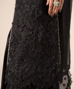 Luxury Formal Black Embroidered Organza Suit Mbsf-Ef2504Bk 23 Sf Ef2504Blackf Imanistudio.com