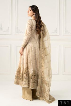 Luxury Formal Beige Embroidered Raw Silk Suit Mbsf-Ef2532Bg 15 Sf Ef2532Offwhiteb Imanistudio.com