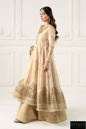 Luxury Formal Beige Embroidered Raw Silk Suit Mbsf-Ef2532Bg 11 Sf Ef2532Offwhitef Imanistudio.com