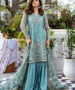 Luxury Formal Ice Blue Embroidered Organza Suit Mbsf-Ef2553Ib 15 Sf Ef2553 See Greeng Imanistudio.com