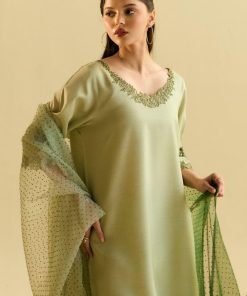 3 Pcs Zara Shahjahan Pistachio Green Premium Raw Silk Suit Zszr-F0104Pg 8 Zr25F0104A Imanistudio.com