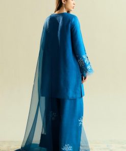3Pcs Zara Shahjahan Cobalt Blue Premium Raw Silk Suit Zszr-F0213Cb 8 Zr25F0213C Imanistudio.com