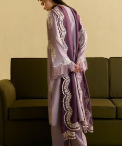3Pcs Zara Shahjahan Lilac Premium Raw Silk Suit Zszr-F0218Lc 8 Zr25F0218C Imanistudio.com