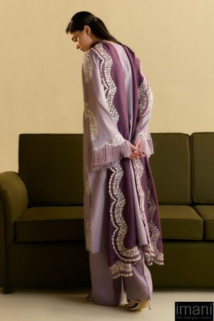 3Pcs Zara Shahjahan Lilac Premium Raw Silk Suit Zszr-F0218Lc 8 Zr25F0218C Imanistudio.com