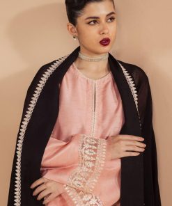 3Pcs Zara Shahjahan Chai Pink Medium Raw Silk Suit Zszr-F0226Cp 7 Zr25F0226A Imanistudio.com