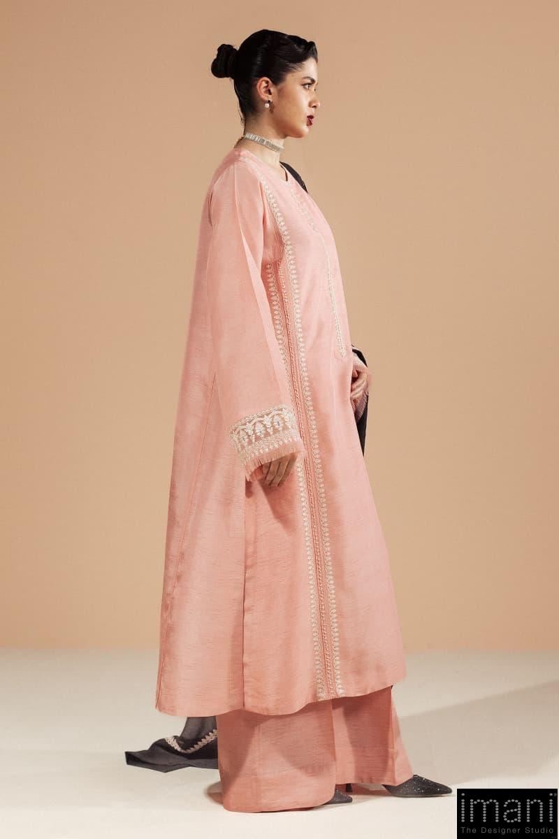3Pcs Zara Shahjahan Chai Pink Medium Raw Silk Suit Zszr-F0226Cp 2 3Pcs Zara Shahjahan Chai Pink Medium Raw Silk Suit Zszr-F0226Cp - Image 2